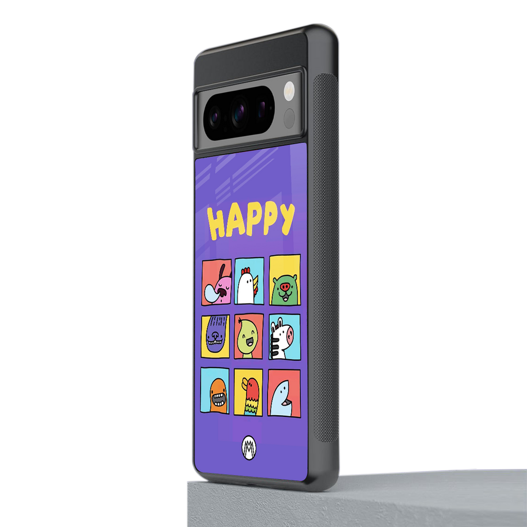 kawaii edition back phone cover | glass case for google pixel 8 pro