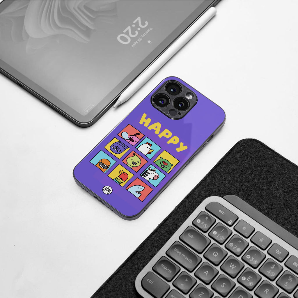 kawaii edition back phone cover | glass case for iphone 16 pro