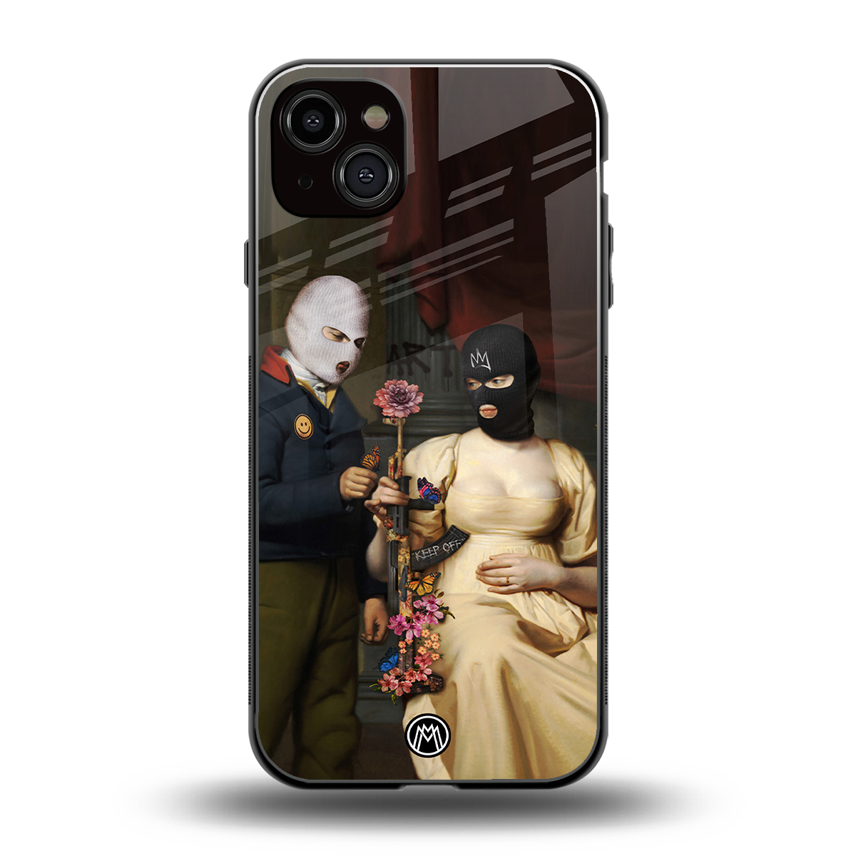 keep off back phone cover | glass case for iphone 15 plus