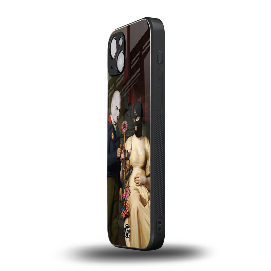 keep off back phone cover | glass case for iphone 15 plus