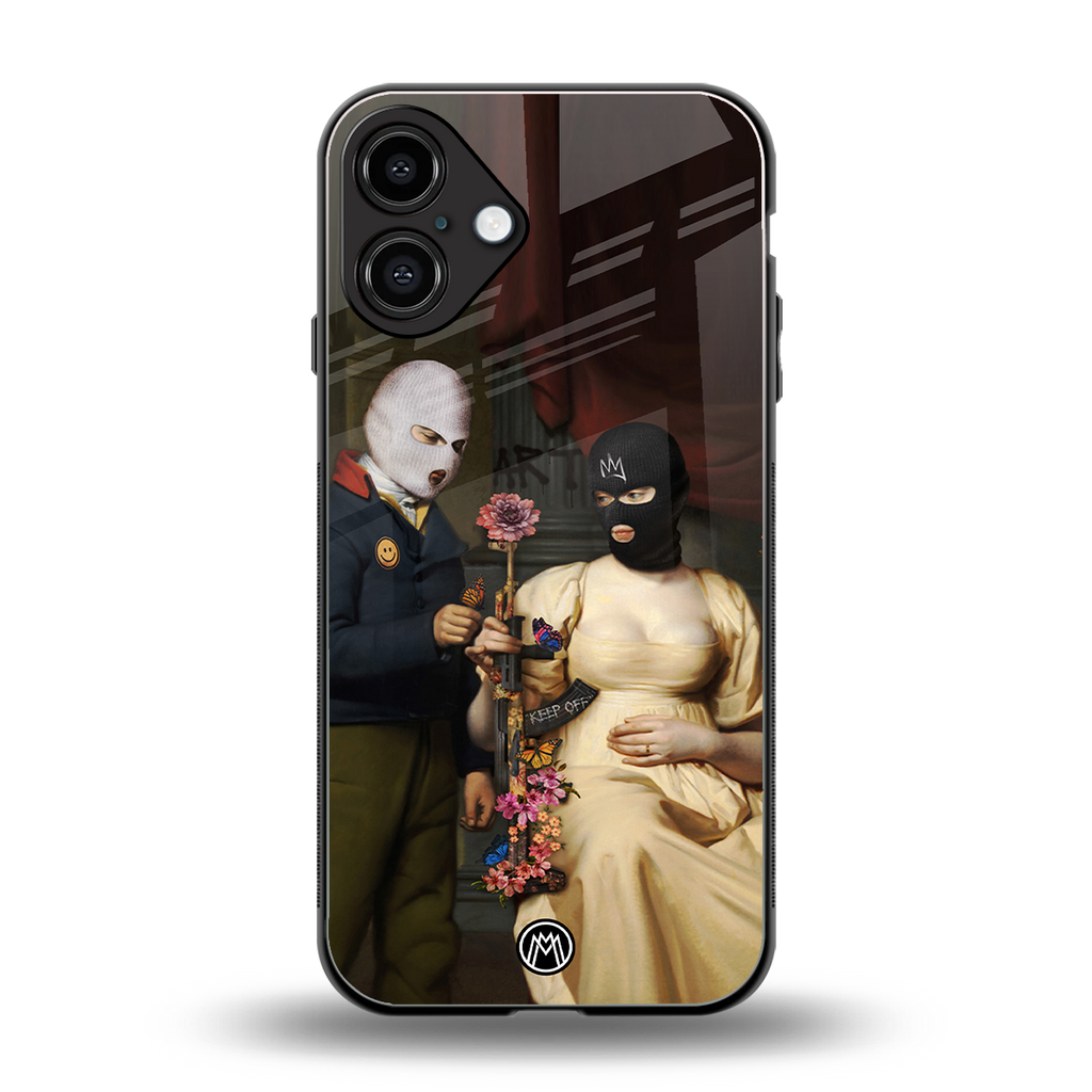 keep off back phone cover | glass case for iphone 16 plus