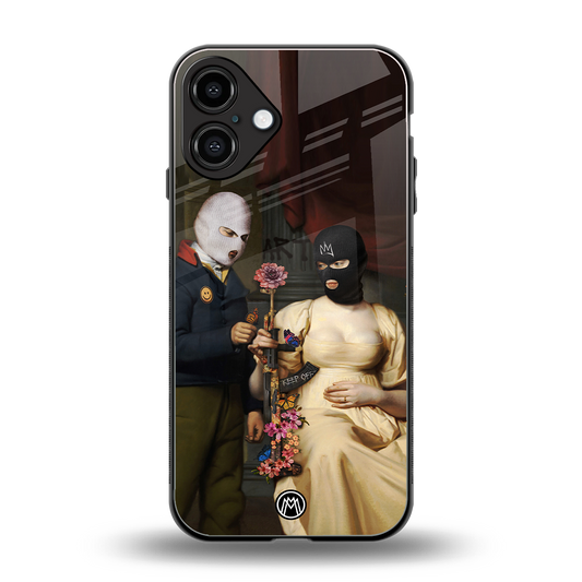 keep off back phone cover | glass case for iphone 16 plus
