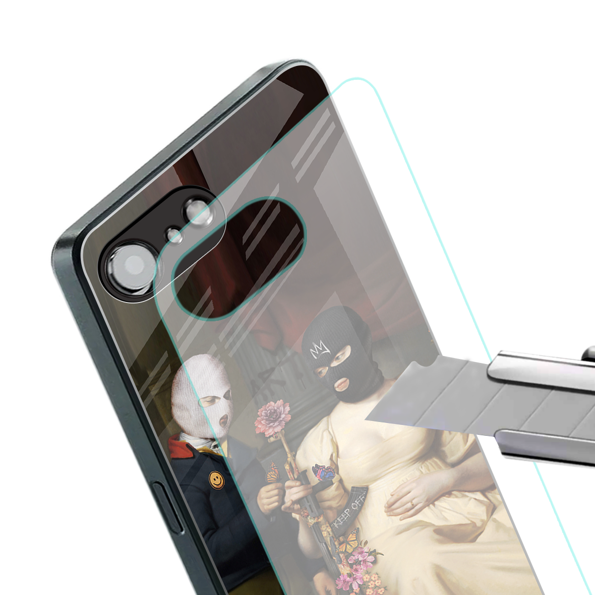 keep off back phone cover | glass case for iphone 16e