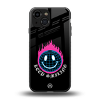 keep smiling back phone cover | glass case for iphone 13 mini