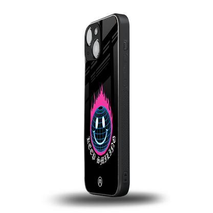 keep smiling back phone cover | glass case for iphone 13 mini