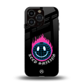 keep smiling back phone cover | glass case for iphone 13 pro