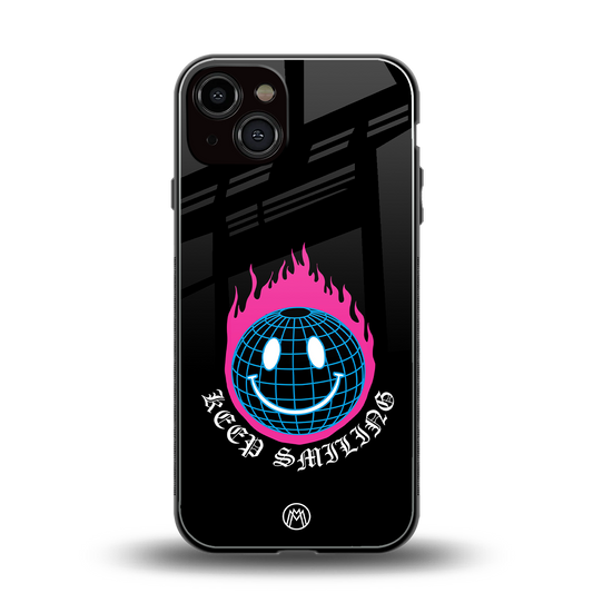 keep smiling back phone cover | glass case for iphone 13