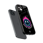 keep smiling back phone cover | glass case for iphone 14 plus