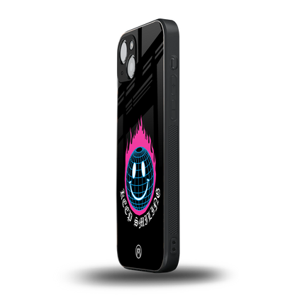keep smiling back phone cover | glass case for iphone 15