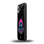 keep smiling back phone cover | glass case for iphone 16 plus