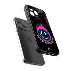 keep smiling back phone cover | glass case for iphone 16 pro max