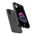 keep smiling back phone cover | glass case for iphone 16