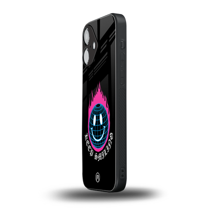 keep smiling back phone cover | glass case for iphone 16