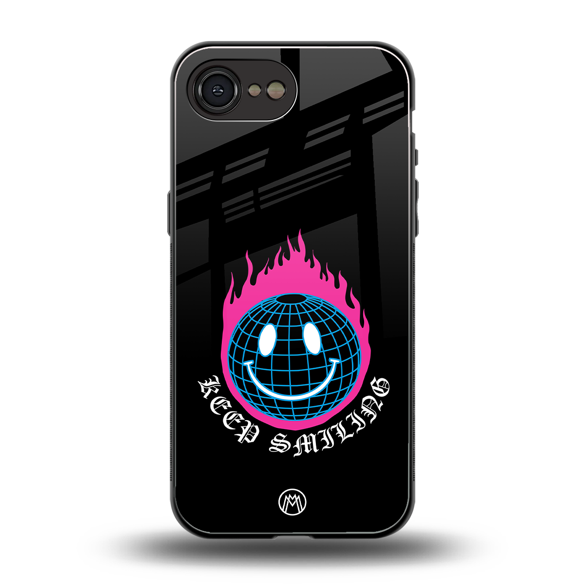 keep smiling back phone cover | glass case for iphone 16e