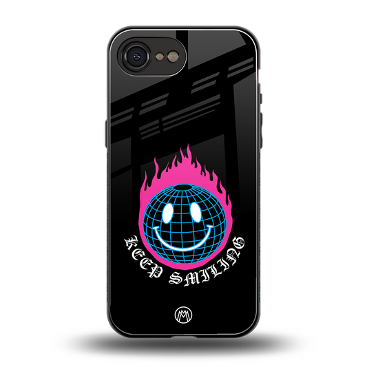 keep smiling back phone cover | glass case for iphone 16e