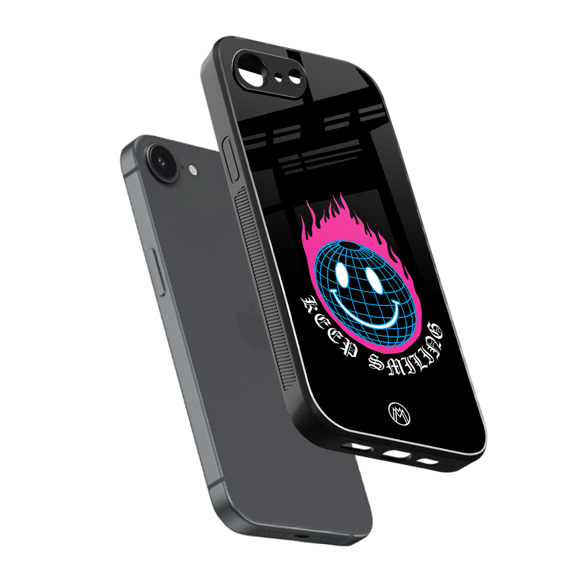 keep smiling back phone cover | glass case for iphone 16e
