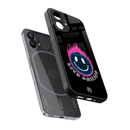 keep smiling back phone cover | glass case for nothing phone 1