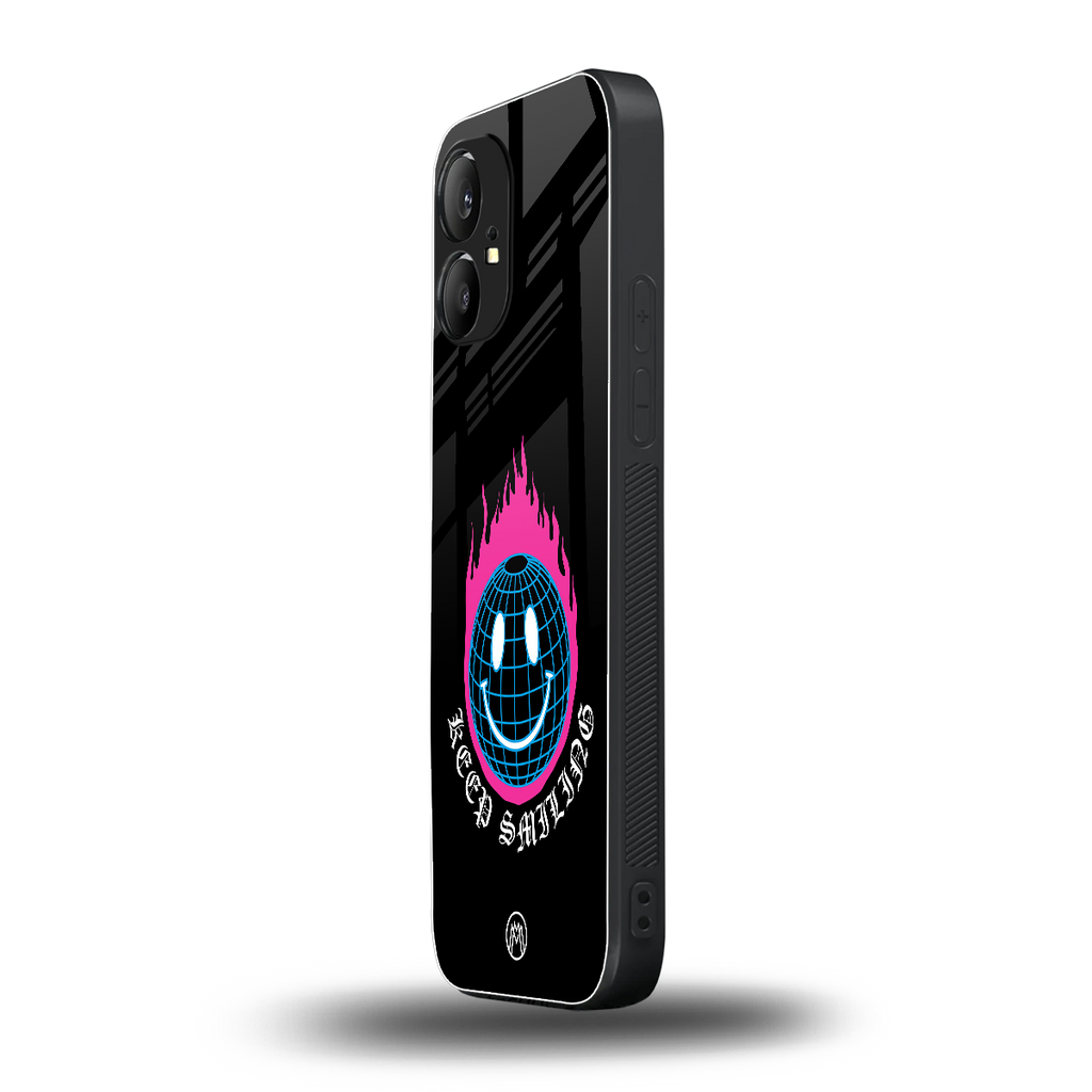 keep smiling back phone cover | glass case for nothing phone 1