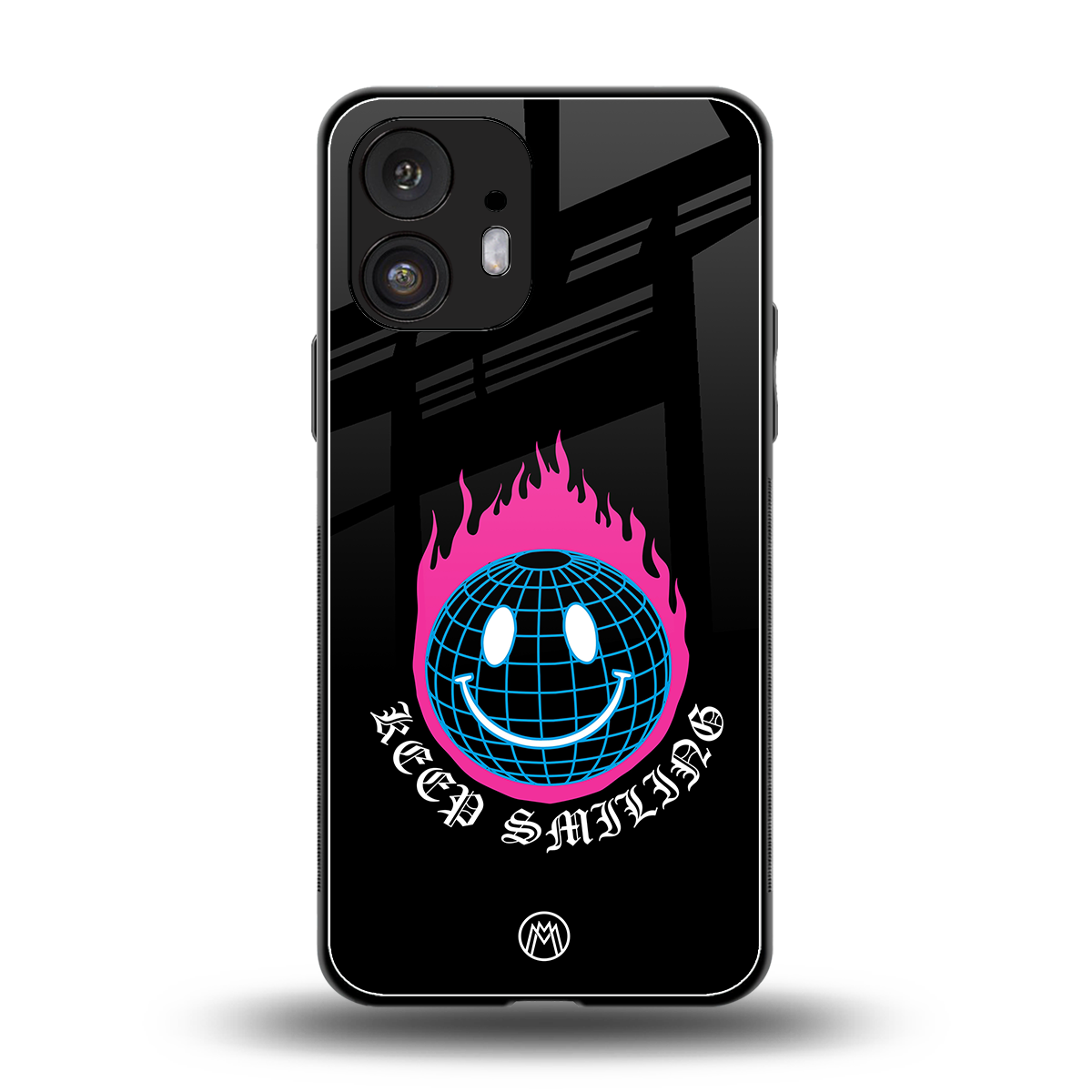 keep smiling back phone cover | glass case for nothing phone 2