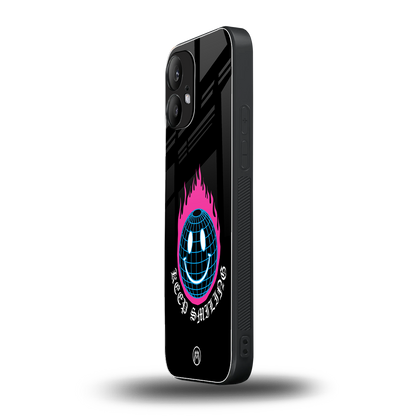 keep smiling back phone cover | glass case for nothing phone 2