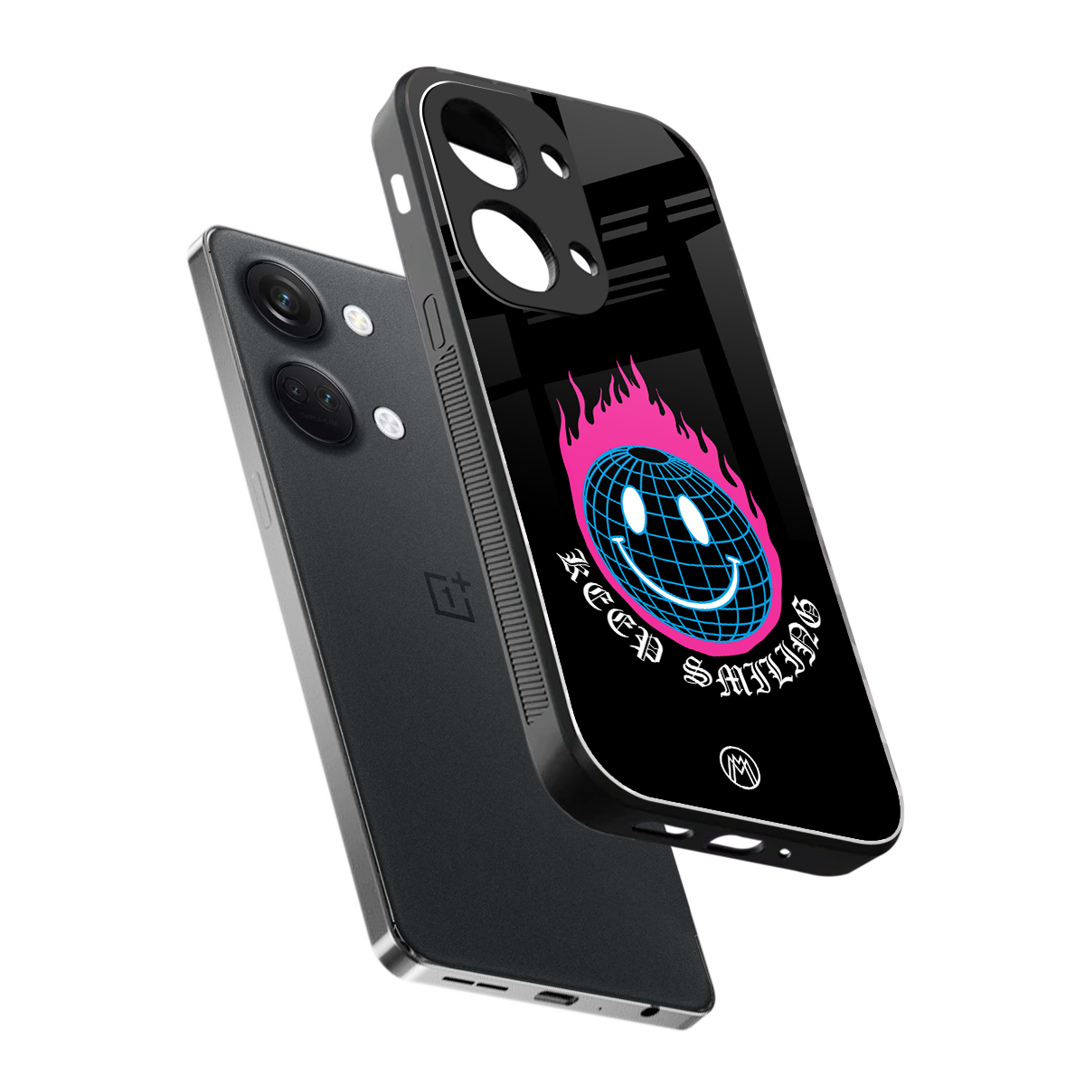 keep smiling back phone cover | glass case for oneplus nord 3