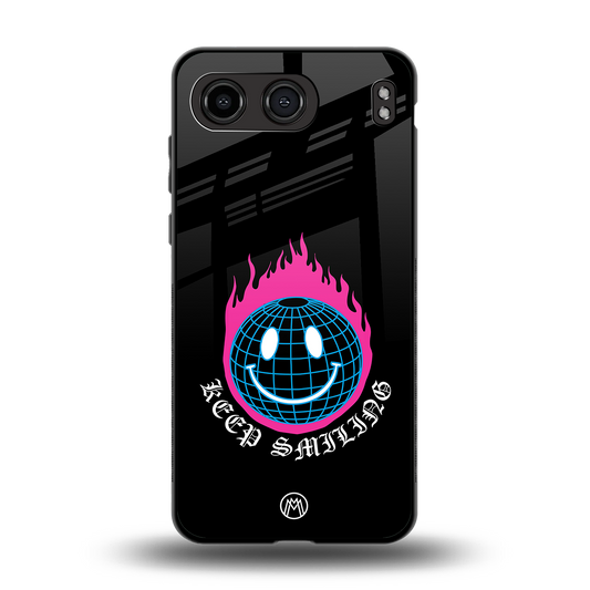 keep smiling back phone cover | glass case for oneplus nord 4