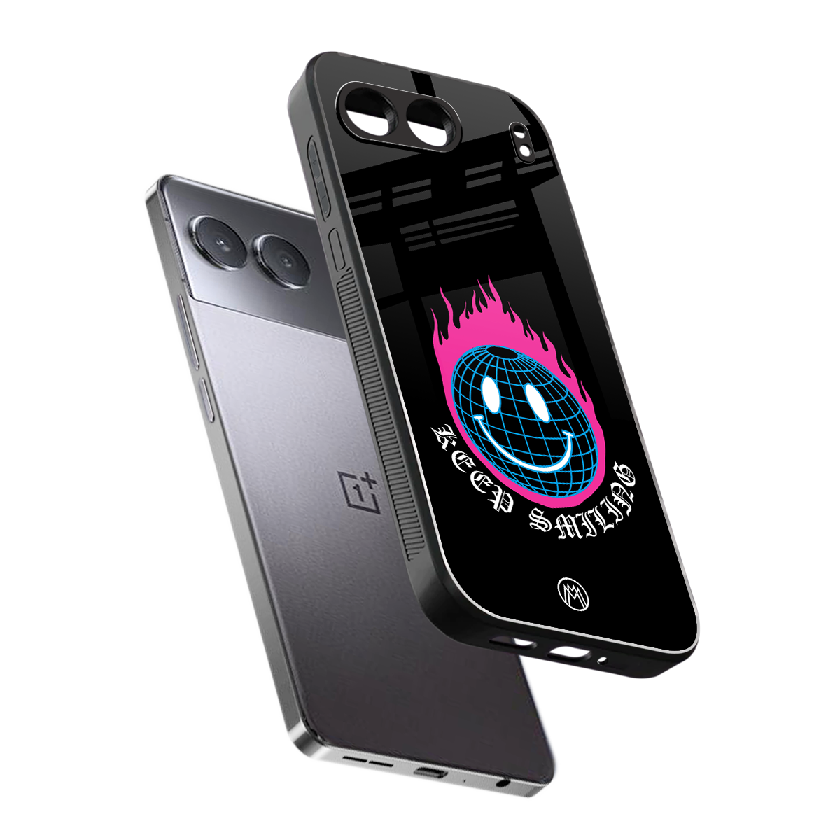 keep smiling back phone cover | glass case for oneplus nord 4