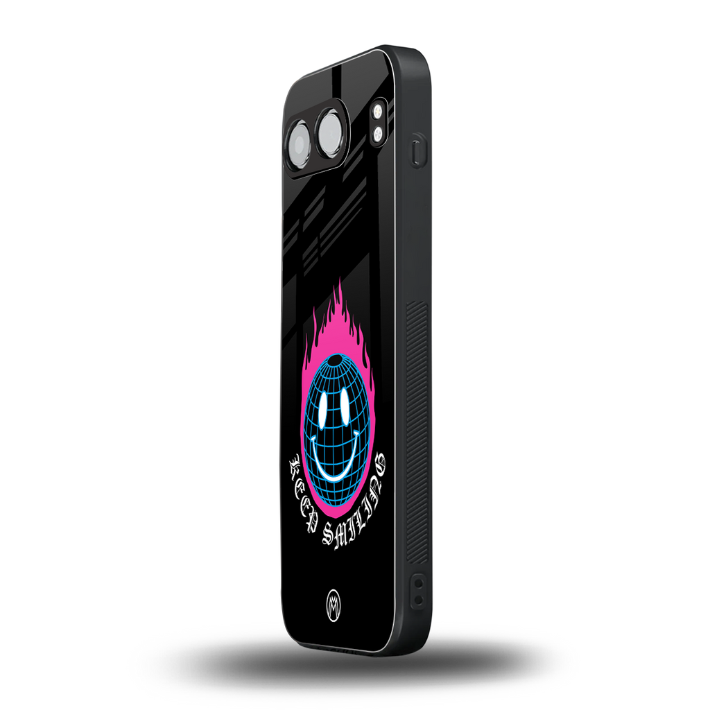 keep smiling back phone cover | glass case for oneplus nord 4