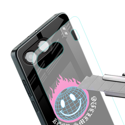 keep smiling back phone cover | glass case for oneplus nord 4