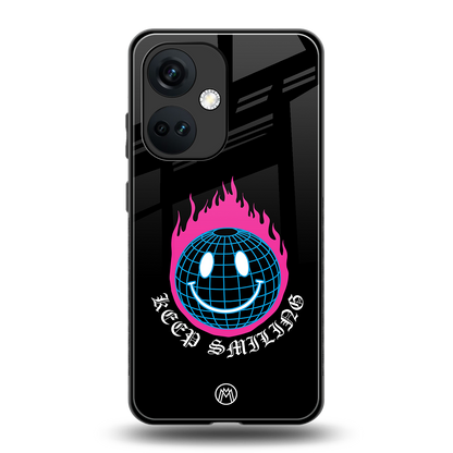 keep smiling back phone cover | glass case for oneplus nord ce 3