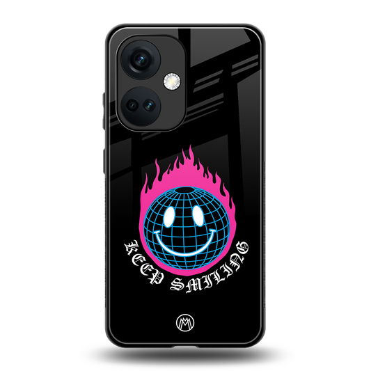 keep smiling back phone cover | glass case for oneplus nord ce 3