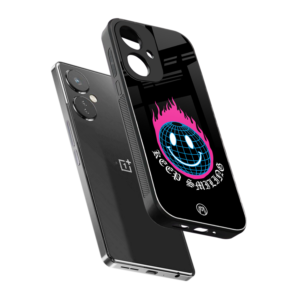 keep smiling back phone cover | glass case for oneplus nord ce 3