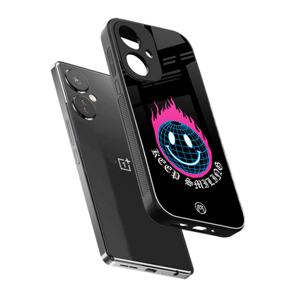 keep smiling back phone cover | glass case for oneplus nord ce 3