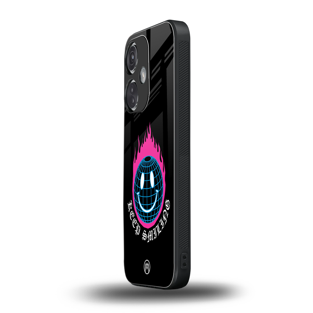 keep smiling back phone cover | glass case for oneplus nord ce 3