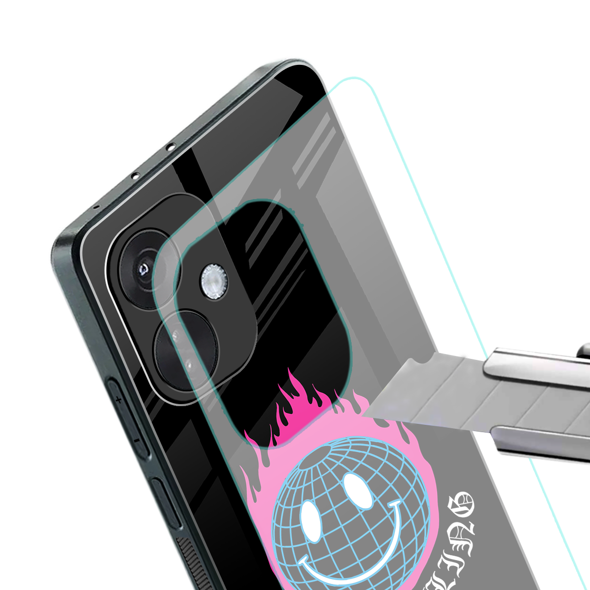 keep smiling back phone cover | glass case for oneplus nord ce 3