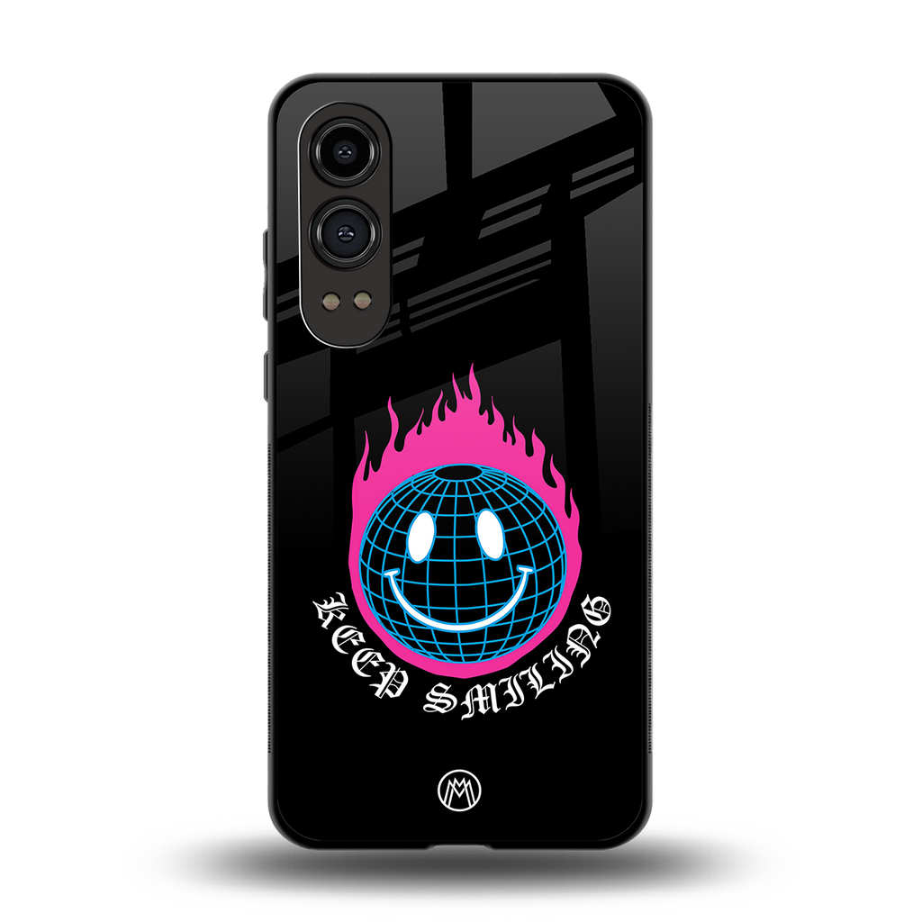 keep smiling back phone cover | glass case for oneplus nord ce 4 lite