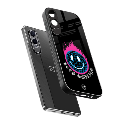keep smiling back phone cover | glass case for oneplus nord ce 4 lite
