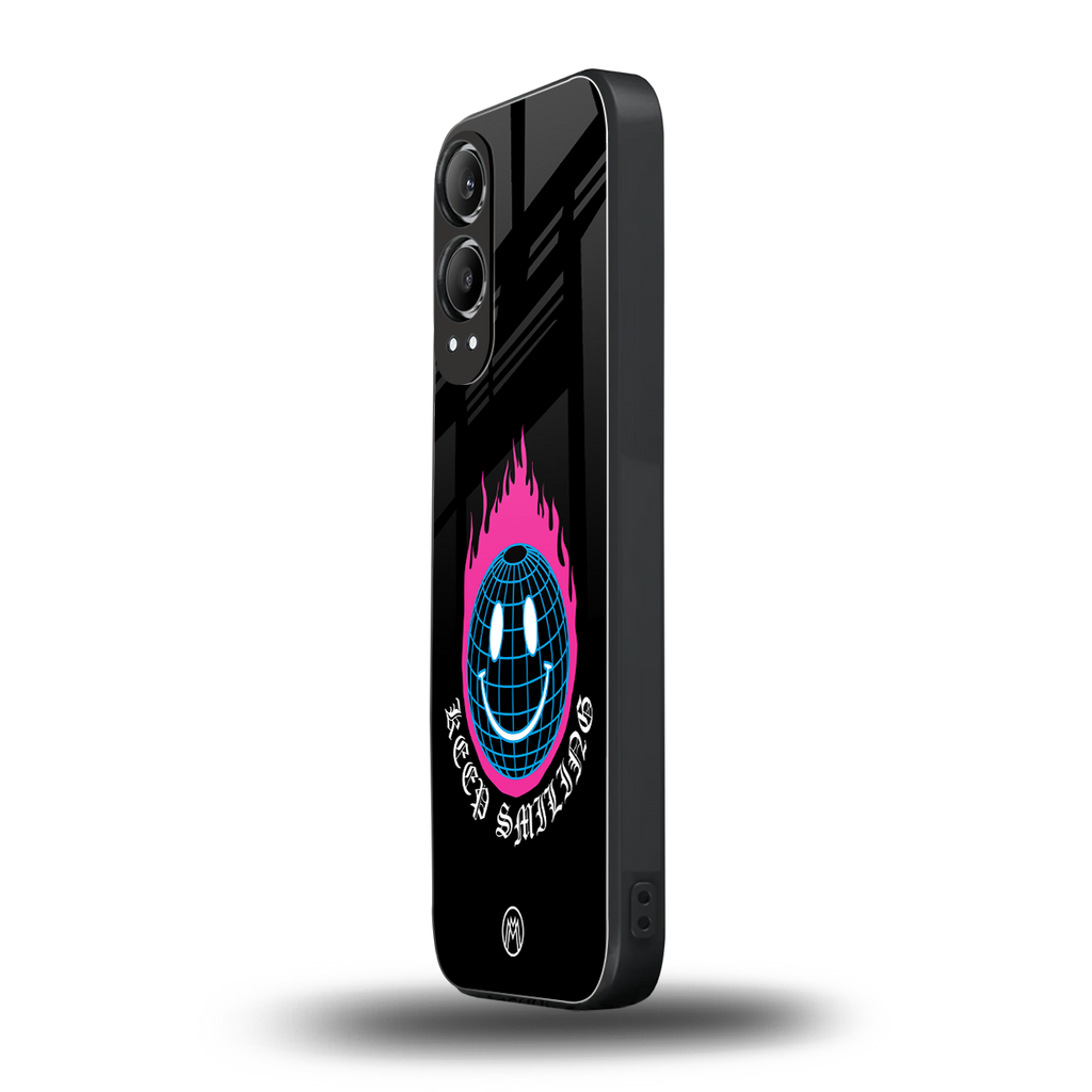 keep smiling back phone cover | glass case for oneplus nord ce 4 lite