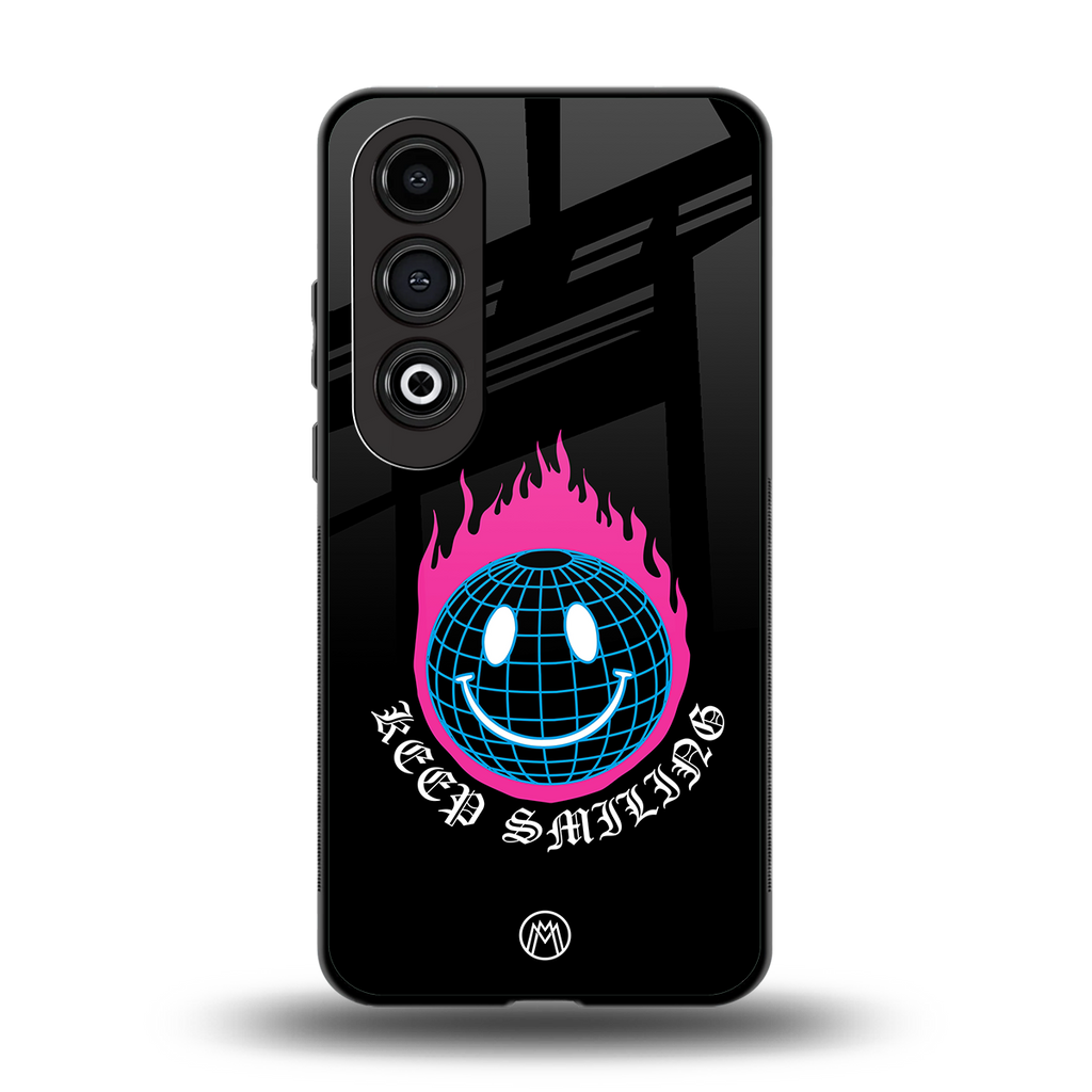 keep smiling back phone cover | glass case for oneplus nord ce 4