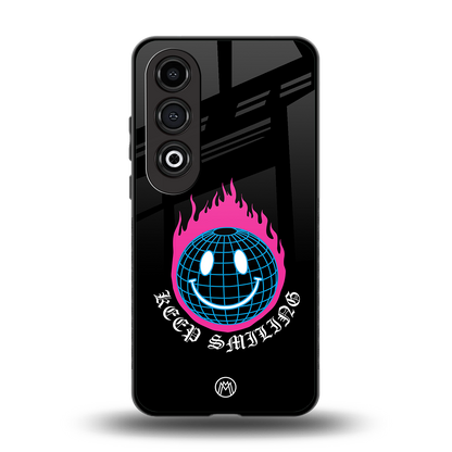 keep smiling back phone cover | glass case for oneplus nord ce 4
