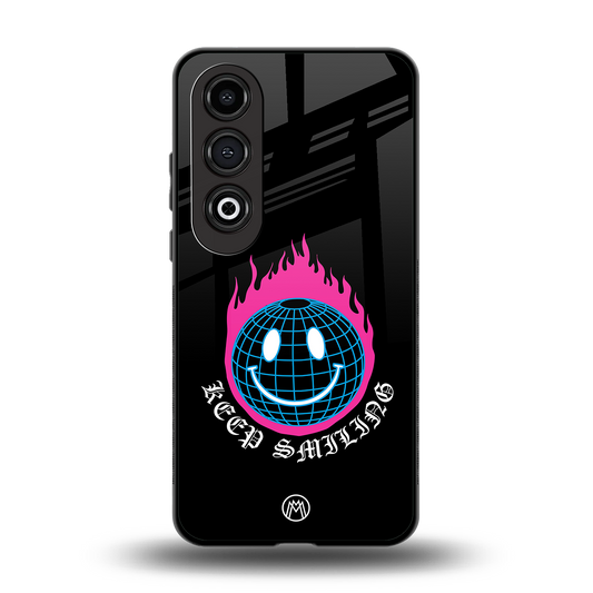 keep smiling back phone cover | glass case for oneplus nord ce 4