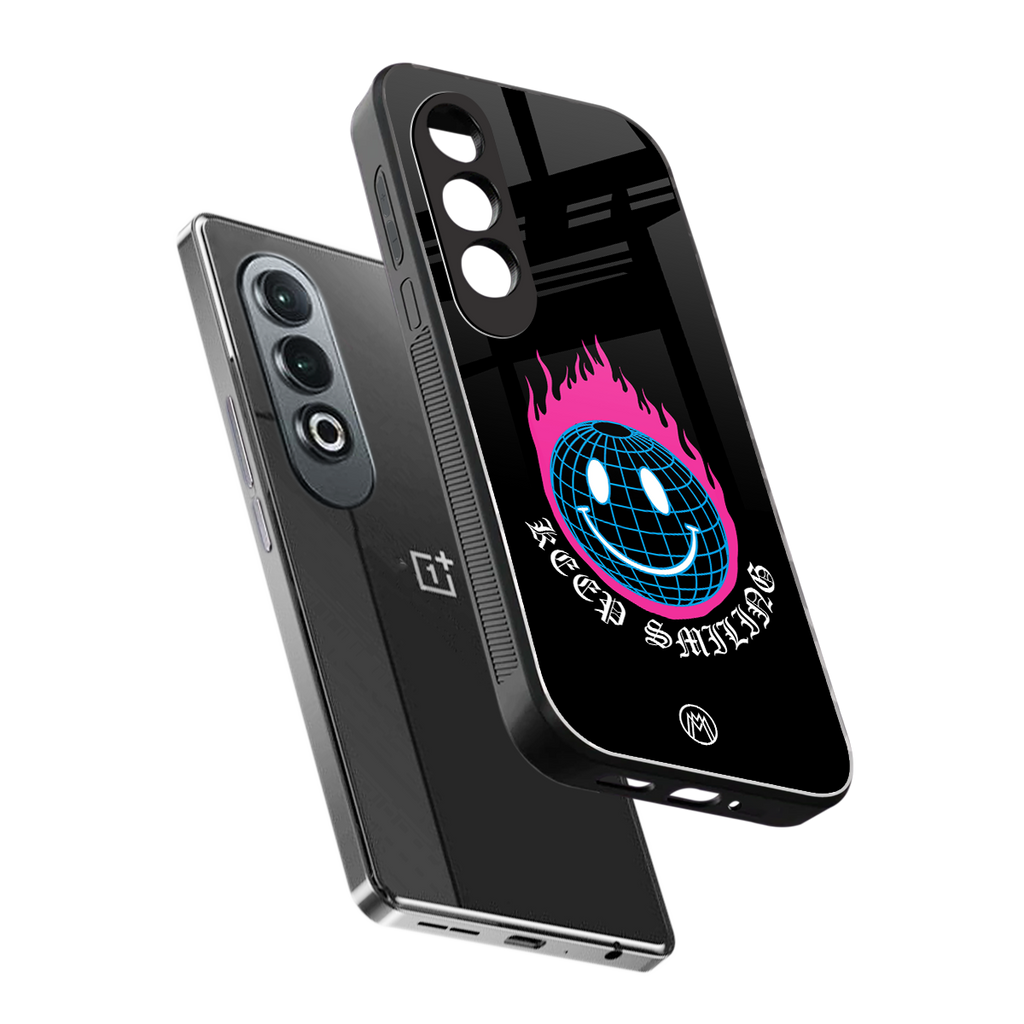 keep smiling back phone cover | glass case for oneplus nord ce 4