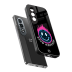 keep smiling back phone cover | glass case for oneplus nord ce 4