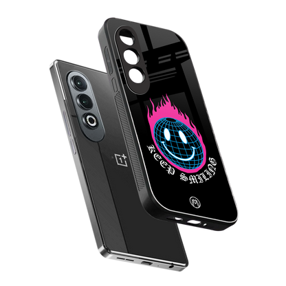 keep smiling back phone cover | glass case for oneplus nord ce 4