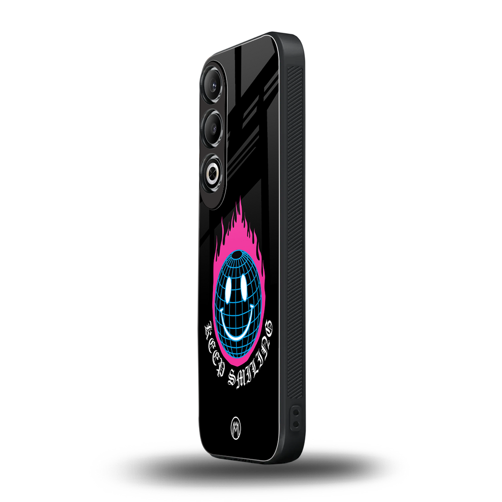 keep smiling back phone cover | glass case for oneplus nord ce 4