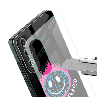 keep smiling back phone cover | glass case for oneplus nord ce 4