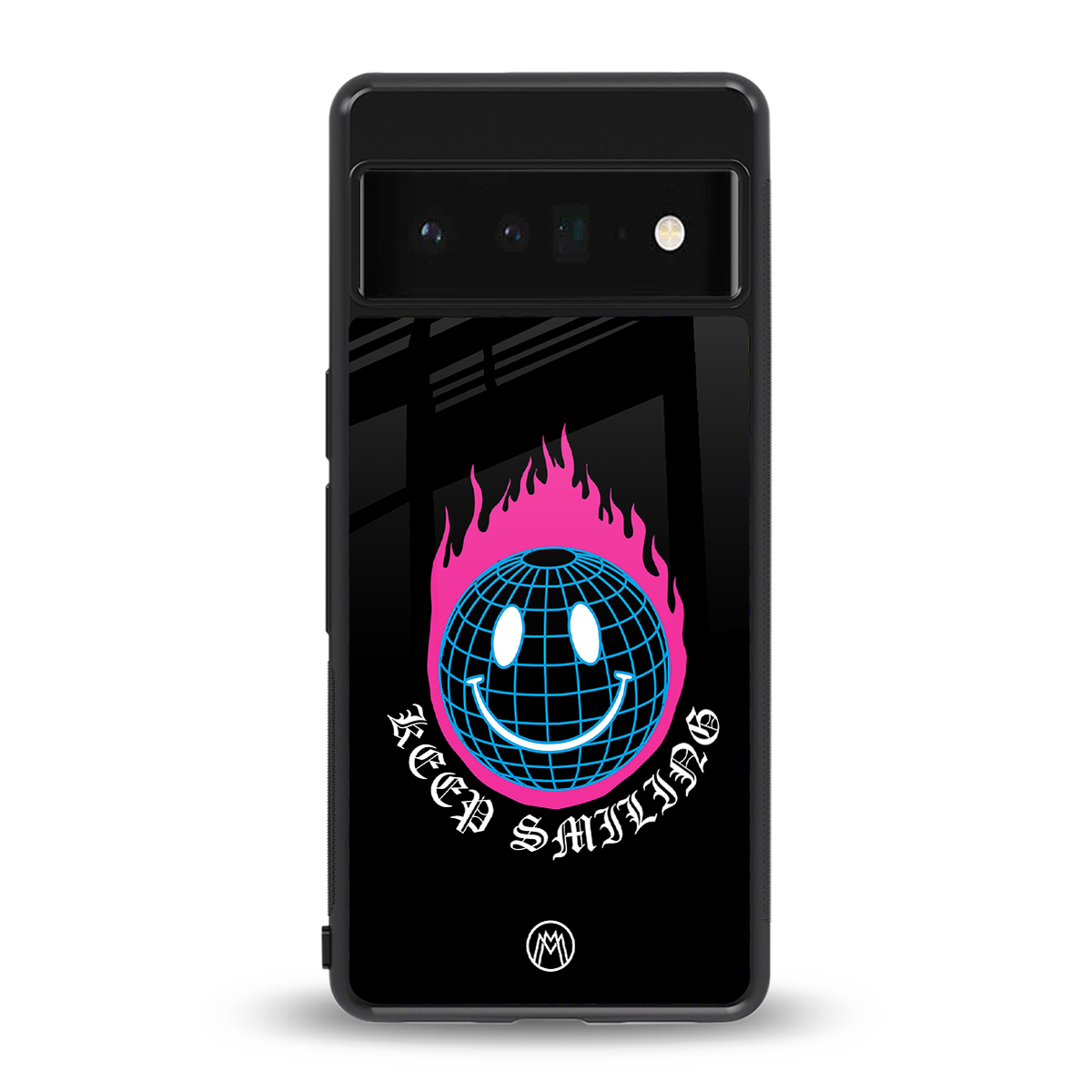 keep smiling back phone cover | glass case for google pixel 6 pro