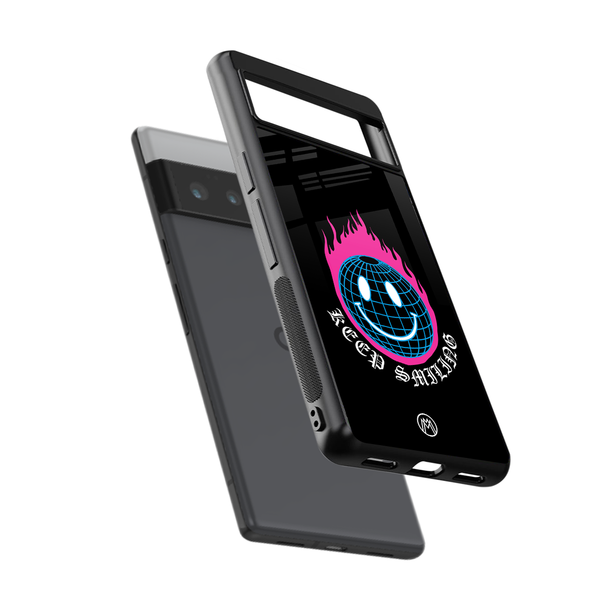 keep smiling back phone cover | glass case for google pixel 6 pro