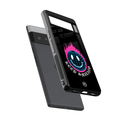 keep smiling back phone cover | glass case for google pixel 6 pro