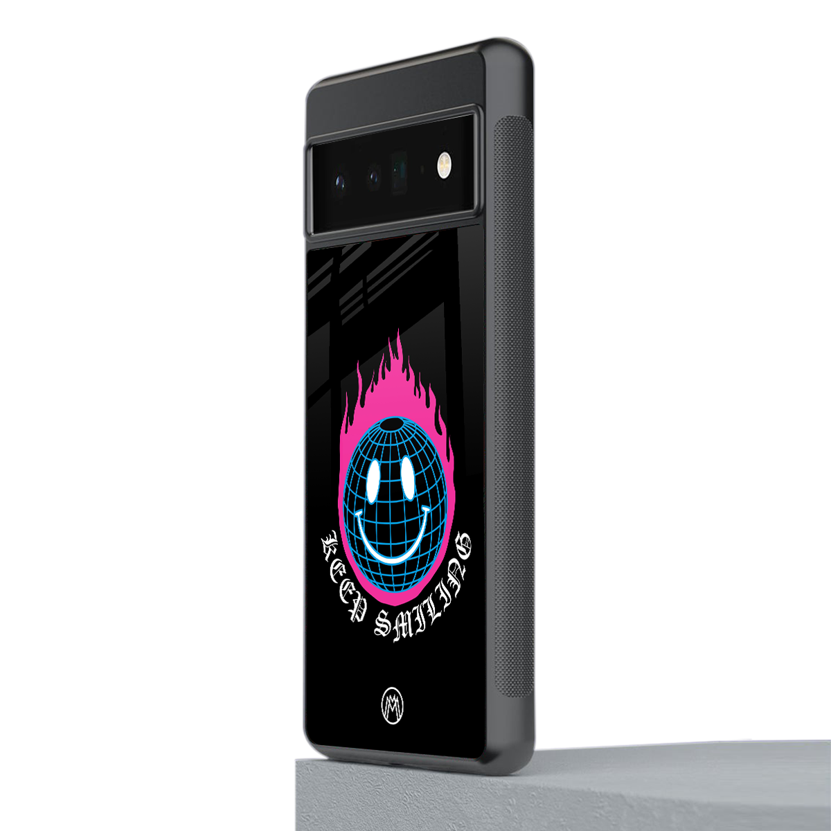 keep smiling back phone cover | glass case for google pixel 6 pro